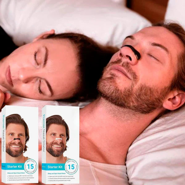 Nose Clip Expander + 15 Magnetic Anti-Snoring Stickers